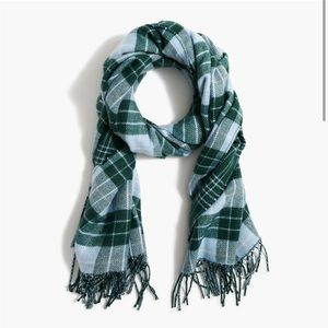 J. Crew oversized soft warm reversible plaid scarf